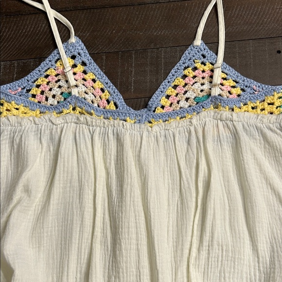 POL Cream Top with Pastel Crochet Accents - Picture 9 of 9